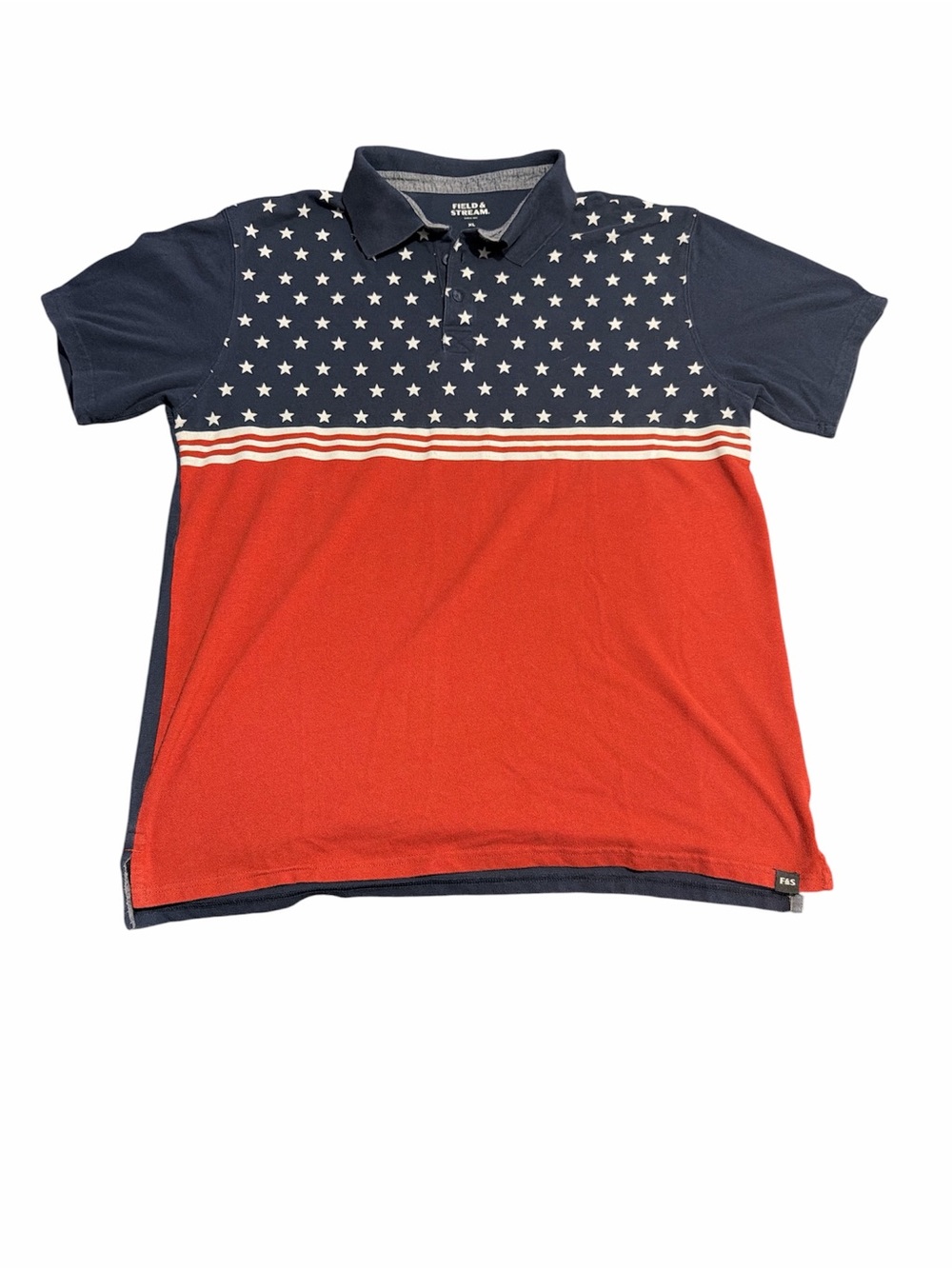 Field & Stream Men's XL American Flag Polo Shirt